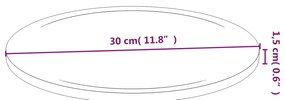 Tábuas de cortar 6 pcs Ø30x1,5 cm bambu