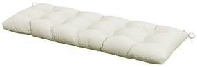 Outsunny Almofada para Banco 128x48x8 cm Almofada para Banco de Jardim Impermeável e Proteção UV 50+ para Jardim Terraço Creme | Aosom Portugal