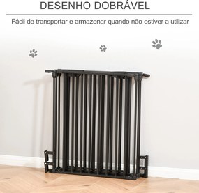 PawHut Barreira de Segurança para Animais de Estimação Barreira Dobráv