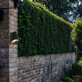 Candeeiro de parede exterior preto IP44 com sensor de movimento - Femke