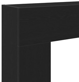 Cornija de lareira 81x18x82 cm deriv. de madeira carvalho preto