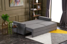 Sofá-Cama de 3 Lugares Ece – Cinzento – 215 cm x 88 cm x 90 cm