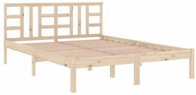 Estrutura de cama 140x190 cm madeira maciça