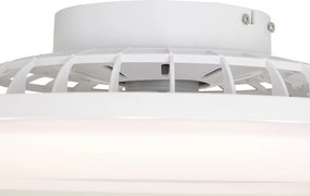 Ventilador de teto branco com LED RGB regulável com controle remoto - Clamo