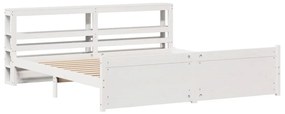 Estrutura de cama c/ cabeceira sem colchão 180x200 cm branco