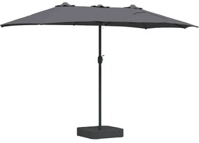Guarda-sol de Jardim Antracite 385 x 209 x 244 cm tecido