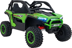 Buggy elétrico para Crianças 24V, 4x4  Buggy 4x4 KCK Rodas de espuma EVA, Assento Couro ecológico, Controlo Remoto Verde