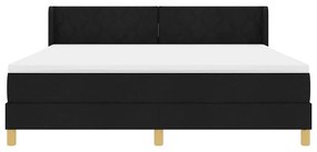 Cama Box Preto e Branco e Preto 180 x 200 cm Tecido