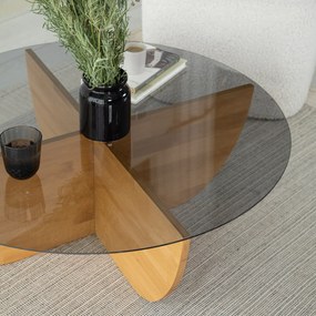 Mesa de Centro Lily – Carvalho – 90x30x90 cm