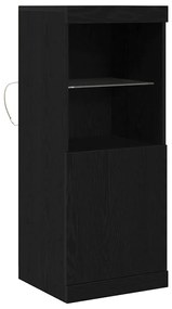 Sideboard vidaXL com Luzes LED Carvalho Preto 41x37x100 cm