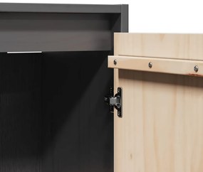 Armários de parede 2 pcs 30x30x100 cm pinho maciço cinza