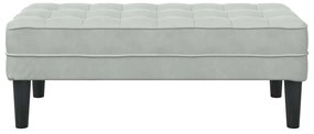 Banco vidaXL Cinza Claro 113 cm Veludo