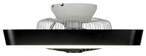 Ventilador de teto quadrado preto incl. LED regulável - Climo Design