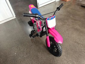 AIYAPLAY Moto Elétrica para Crianças 3+ Anos Licença Honda CRF 450R, 12V Bateria de Lítio, com Suspensão, Rosa | Aosom Portugal