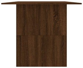 Mesa jantar 180x90x76 cm derivados de madeira carvalho castanho