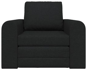 Sofá Cama 2-em-1 Preto 98x71x83 cm Tecido