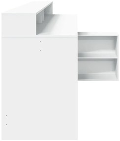 Secretária c/ luzes LED 200x104x91 cm derivados madeira branco