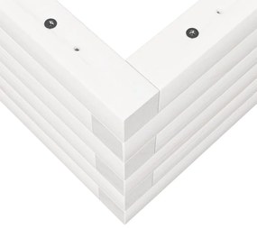 Vaso/floreira de jardim 90x40x23 cm madeira pinho maciça branco