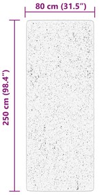 Tapete pelo curto macio e lavável HUARTE 80x250 cm azul