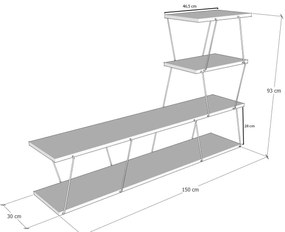 Móvel TV Ilgaz – Branco – 150 cm x 93 cm x 30 cm
