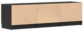 Armário de TV vidaXL - Carvalho Preto - 140x35x40 cm - Feito de Madeir
