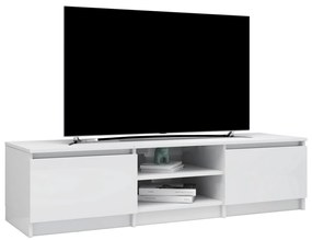 Móvel para TV 140x40x35,5cm derivados madeira branco brilhante