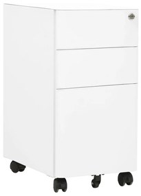 vidaXL Arquivador móvel aço 30x45x59 cm branco