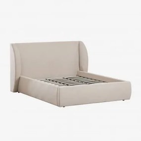 Cama Em Tecido Cabargi Tecido Beige & 180 X 200 Cm - Sklum