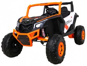 Buggy elétrico para Crianças 24V 4x4 2 Lugares UTV-MX Rodas de EVA, Assento de couro Laranja