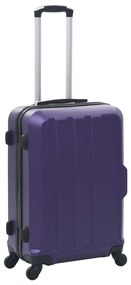 Conjunto de tróleis estojo rígido 3 pcs ABS roxo