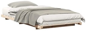 Estrutura de cama de chão Castanho 90 x 200 cm