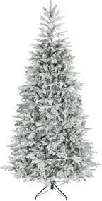 Árvore de Natal Artificial 210 cm Árvore de Natal Neve com 1154 Ramos Base Dobrável e Fácil de Montar Verde