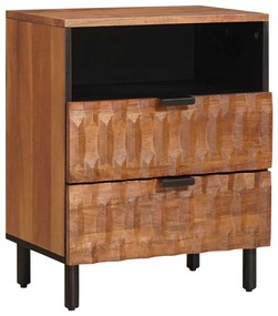 vidaXL Armário de Cabeceira com gaveta Castanho 50 x 33 x 62 cm