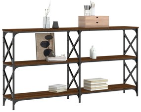 Mesa consola 156x28x80,5 cm derivados madeira carvalho castanho