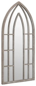 Espelho de jardim p/ uso exterior ferro 100x45 cm cor de areia