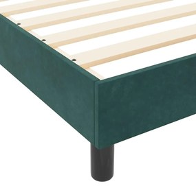 Cama vidaXL Verde Escuro 140x190 cm Veludo