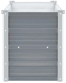 Canteiro elevado de jardim aço galvanizado 160x40x45cm cinzento