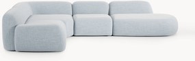 Sofá de canto modular XL em bouclé Wolke