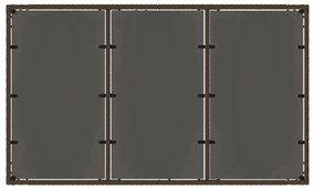 Mesa de jardim com tampo de vidro 150x90x75 cm vime PE castanho