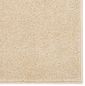 Tapete de pelo curto 80x150 cm bege