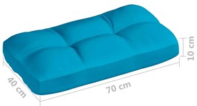 Almofadões para sofás de paletes 7 pcs azul