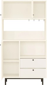 Armário Alto de Cozinha "Toledo" - Branco - 88x161.2x35.5cm - Design M