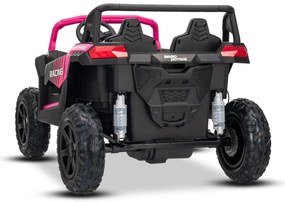 Carro elétrico para crianças UTV XXL 24V 2 Lugares em couro, travão de discos, luzes LED, rodas de borracha insufláveis com suspensão traseira, leitor
