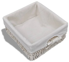 Banco de arrumação 62x33x42 cm madeira de paulownia branco