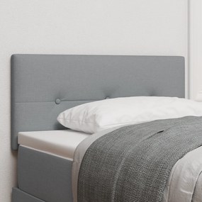 Cabeceira LED vidaXL Botão Almofadado Cinza Claro 80 cm Tecido