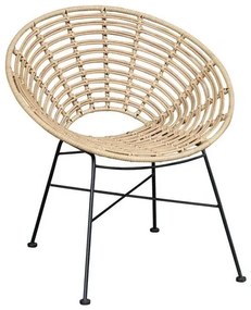 Conjunto de 2 Cadeiras de Jardim CIDORA – 70x65x87 cm – Metal Preto e