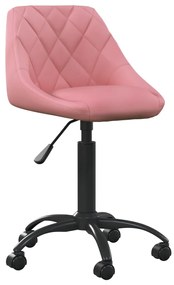 vidaXL Cadeira de escritório veludo rosa