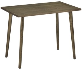 HOMCOM Mesa de Jantar Retangular com Pés de Madeira de Pinho para Sala de Jantar Escritório 98x60x76,5cm Madeira