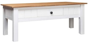 Mesa de centro 100x60x45 cm pinho maciço Panama branco