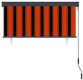 Estore de rolo para exterior 140x250 cm laranja e castanho
